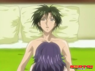 Hentai Pros - Masaru's Stepaunt Plays With Her Huge Tits, Then SheRides His_Cock For The First_Time