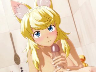 Cute Furry Girl Offers You a Dinner a Bath and Sex [Wolf Girl With_You] / HentaiGame