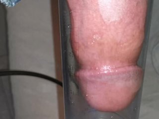 Penis Pump Session While Girlfriend FriendsAre at Home