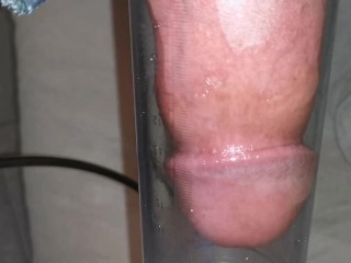 Penis pump session while girlfriend friends are_at home