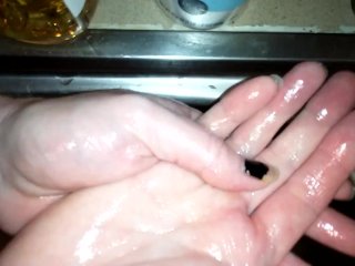 Hand Fetish Trans Man With Big Hands Olive Oil Massage