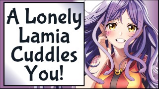 SFW Wholesome Lonely Lamia Cuddles With You In Your Camping Bag
