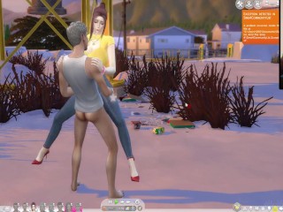 The Sims 4: Intense sex with beautiful women at the_junkyard