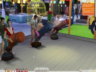 TheSims 4:6 people on the boxing sandbag crazy sex