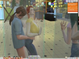 The Sims 4:10 people having hot sex in a transparent_shower - Part 2