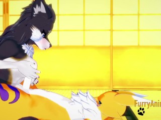 Furry Hentai Zelda Digimon - Wolf Link_is fucked by Renamon