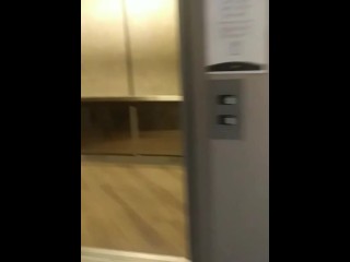 Hotel maid caught in jacking off in elevator