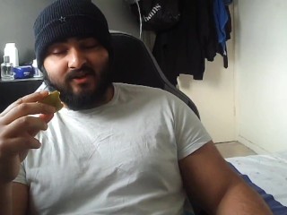 Male Solo Eating Fruit and TalkingAbout His_Day #1