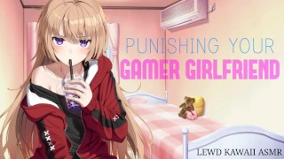 English ASMR Sound Porn Spanking Your Gamer Girlfriend For Raging