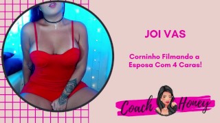 Corninho Filma Esposa Com 4 Caras JOIVAS Punheta Guiada CV 40