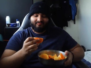Male Solo Eating Fruit and Talking About His Day(s)#2