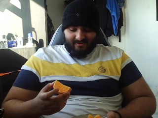 Solo Male Eating Fruit and_Talking About HisDay(s) #3