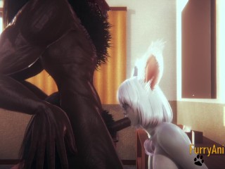 Furry Hentai - Sexy and cute Bunny having sex with a beast