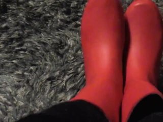 Squeaky Red Boots