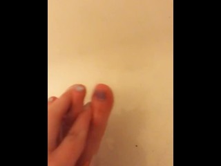 Self small foot worship massaging my sexy size6 feet &tiny toes