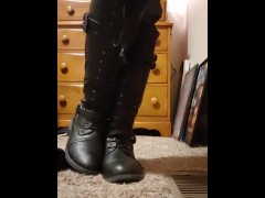 Squeaky Leather Combat Boots 2