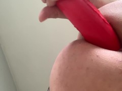 Hermafrodite’s Femboixxx excruciating dildo test with ass fingering ending in multiple ass orgasms