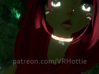 Red Riding Hood Face Rides You in Forest Waterfall Outdoor Nature Wet Pussy Scarf POVLap Dance