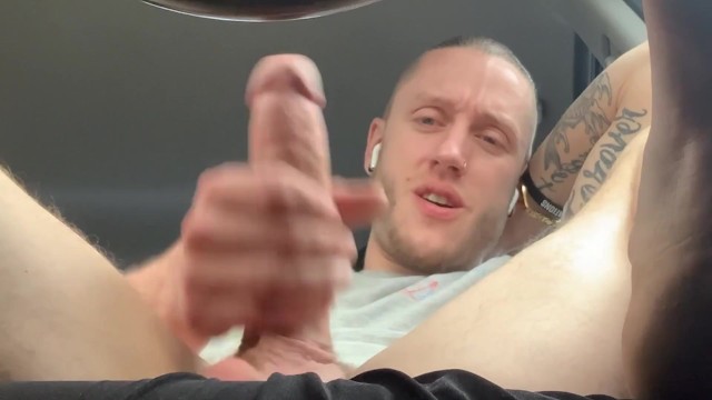 Guys almost Gets Caught Busting a Huge Nut in his Car - Pornhub.com