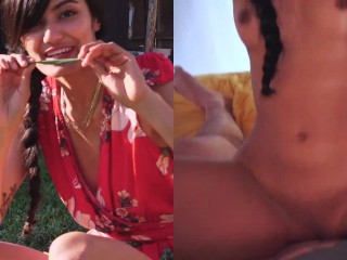 Split_Screen - Sneaky Girlfriend lures_investor for hot dirty talk