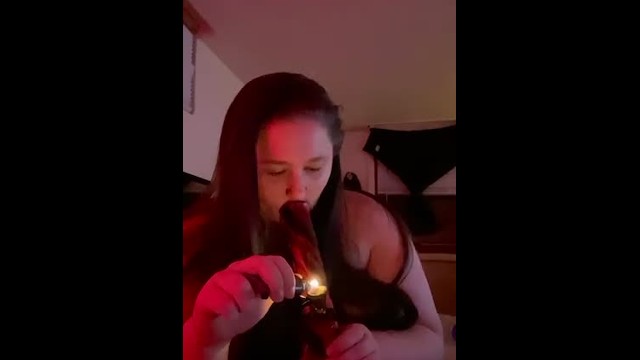 Nothing special just me smoking with my tits out 2
