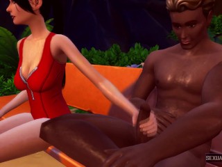 I Fuck My New Black Lifeguard Partner,What A Big Cock He Has - Sexual_Hot Animations