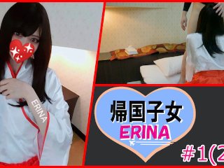 [Erina1]Shrine Maiden Clothes Japanese School Girl Creampied With No Birth Control [2/2]