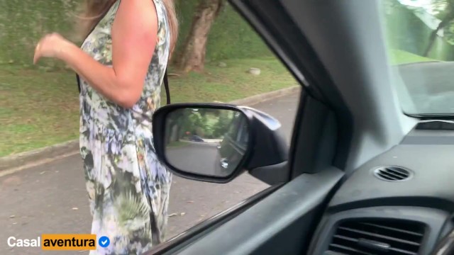 She helped me come in the car! Incredible handjob 6