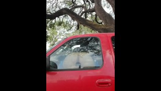 Thick In Public I'm Fucking My Dildo In My Truck