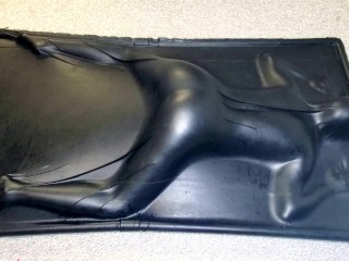 Face Down & Ass Upin a Vacbed - Sexy sub girl gets impact play then_cums in a latex Vacbed