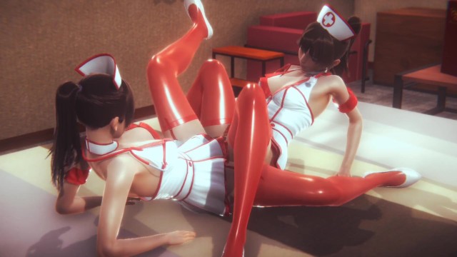 Lesbian Grind EachOther With Sexy Nurse Clothed