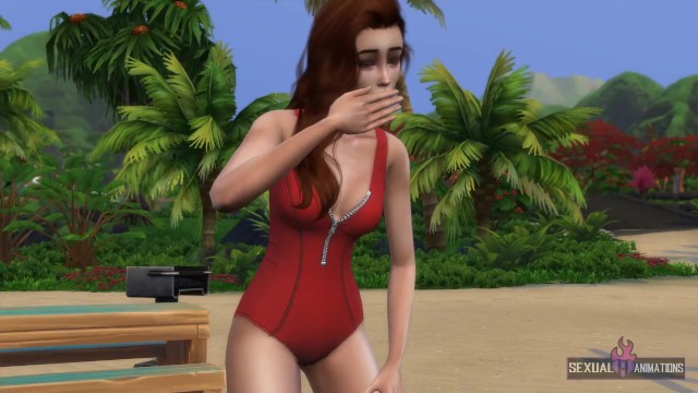 Lifeguard Has Lesbian Sex With Tourist Who Does Topless - Sexual Hot Animations