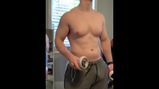 Jerking Off Looks Up Vr Porn And Then Jerks Off To Put A Big Load On Himself