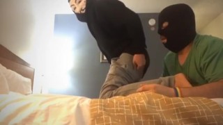 Rimjob BIG BEAR EATS AND LICKS HIS Masters' ASSES AND FARTS