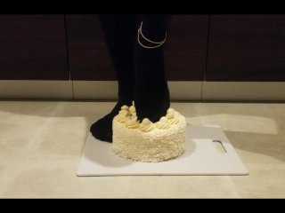 White Cake And Black Pantyhose