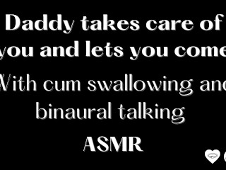 ASMR Daddy takes care of you_and lets you come (Binaural sounds)