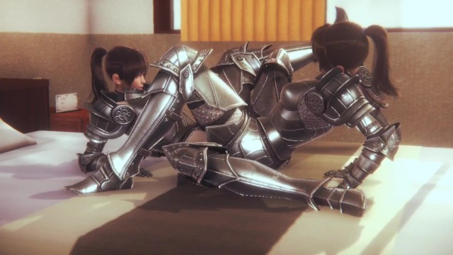 Cute Couple Scissoring With Knight Outfit