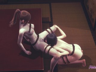 Attack on Titans Hentai Yuri - Sasha and Mikasa ScissorAnd Then Mikasa Eats Her Pussy