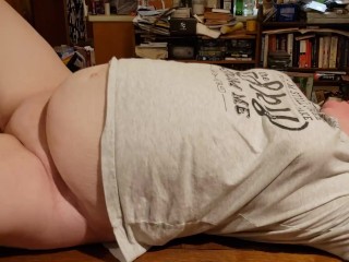This BBW loves her wrist & ankle cuffs! Watch_her cum hard on the dining_room table!!