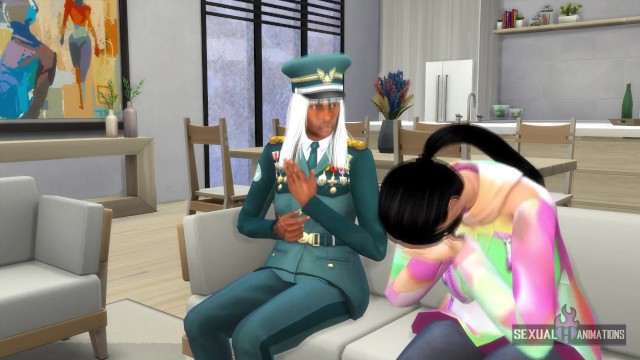 Colonel Comforts Single Woman Having Rough Sex - Sexual Hot Animations