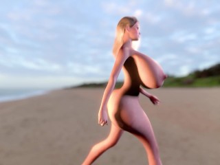 It's Hard to Walk with Huge_Growing Boobs - Ass Expansion