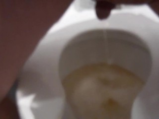 Pissing in the restaurant stall