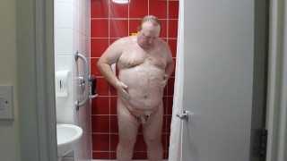 Porno Daddy Bear Taking A Bath In A Hotel