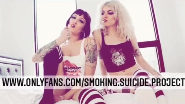 Smoking suicide Project, smoke fetish FREE PAGE , smoking sexy on a bed knee socks  - Hellizabeth