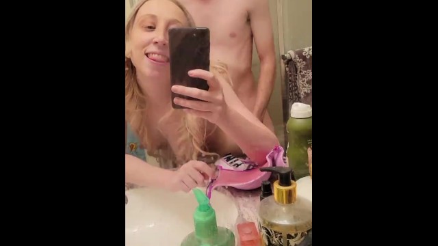 640px x 360px - Bathroom Doggystyle with Cute Blonde - Pornhub.com