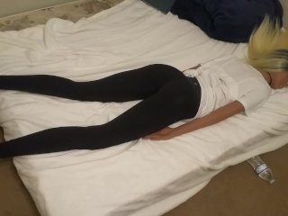 Just aDoll Laying There in Size0 Yoga Pants