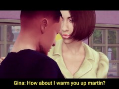 Martin Gets Footjob from Gina