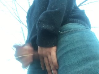 OUTDOORS: Big Dick Country Boy Fishing and Blowing aBig LoadOne The River Bank