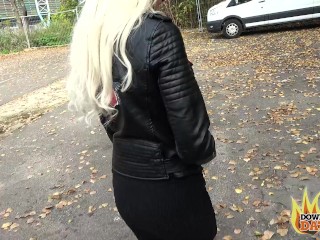 PublicSexDate - GORGEOUS BLONDE MILF SOPHIE LOGAN ROUGH DOGGYSTYLE AND OUTDOORBJ