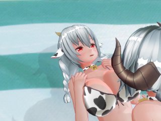 3D Hentai Yuri Cow Girl Fucks Her Girlfriend